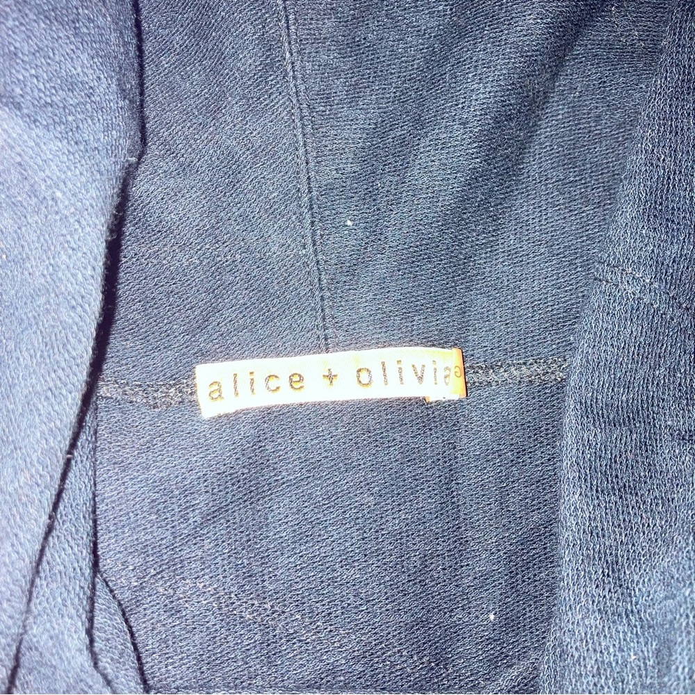 Alice & Olivia Black Long Cowl Neck Sleeveless Shirt/Tunic/Dress - Picture 3 of 7